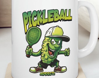 Pickleball Mug Gift for Pickleball Player Gift Ceramic Coffee Cup for Athletes Sports Enthusiast Pickleball Drinkware