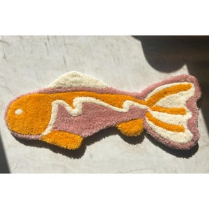 Tufted Fish Wall Art, Wall Hanging, Home Decor, Rug, Wall Rug, fish rug, bedroom decor, Handmade rug, fish wall decor, Unique, gift