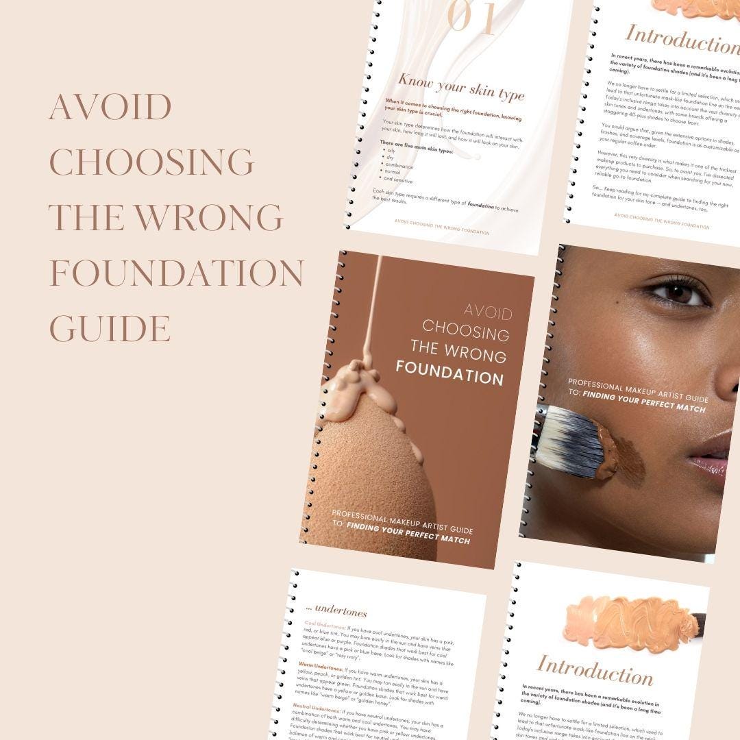 Foundation Color Match Guide –professional Makeup Tips (EBOOK) - Etsy