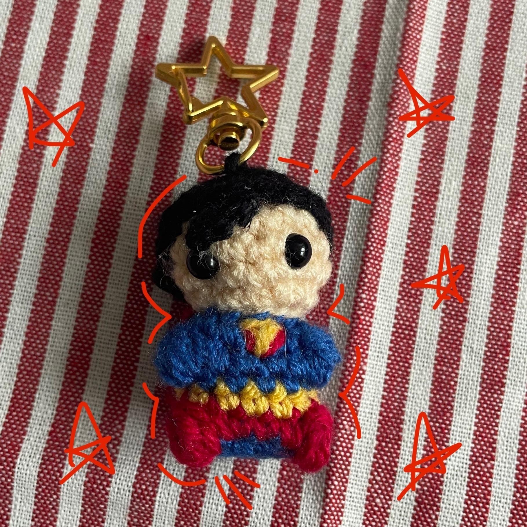 Superman Crochet Keychain