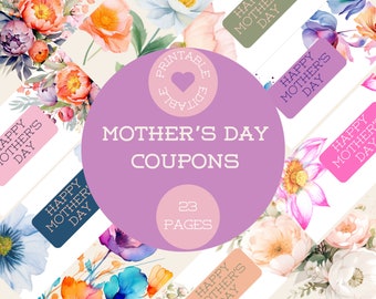 Mother's Day Coupon Book for Kids | Printable Mother's Day Coupons | Mom Coupon Book | Custom Coupon Book | Personalized Gift Idea for Her