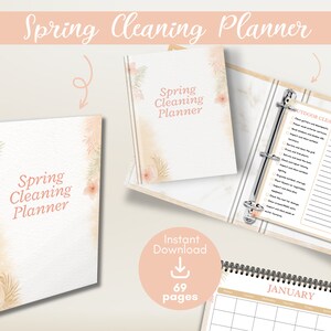 EDITABLE Printable Cleaning Planner | House Cleaning | De Clutter Your Home | Cleaning Schedule | Routine Checklist | Checklist PDF
