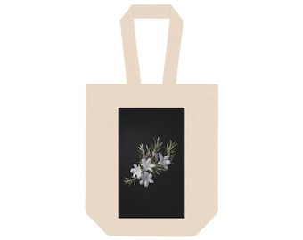 Rosemary Double Wine Tote Bag Red White | Wine Bottle Carrier | Wine Accessory | Gift for Wine Enthusiast|Picnic Tote Cute Gift |Party Favor