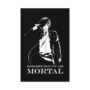 Poster Persona 3 | Rechargement de Persona 3 | Makoto Yuki | N'oubliez pas que vous êtes mortel | Souvenir Mori | Illustrations pour les joueurs | Jeu vidéo | ATLUS