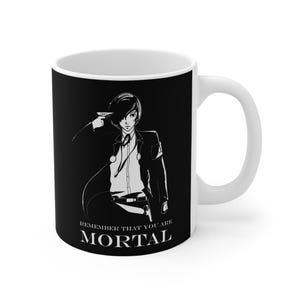 Tasse Persona 3 | Rechargement de Persona 3 | Tasse monochrome de 11 oz | Makoto Yuki | Souvenir Mori | Cadeau jeu vidéo | Tasse de jeu | RPG japonais | ATLUS