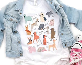 Dog Shirt for Kids | Youth Doggie Shirt | Cute Puppy Shirts | Dogs Lover Gift | Animal Lover Tee | Dog Breed Shirt | Kids Pet Owner Shirt