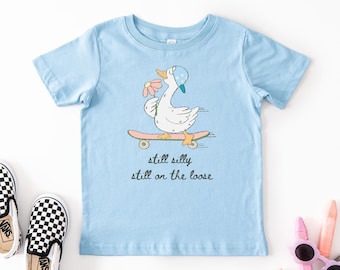 Baby Silly Goose Shirt | Funny Goose Tee | Funny Baby T-shirt | Cute Baby Tee | Goose Meme Gift | On The Loose Tshirt | Doodle Goose Shirts