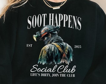 Funny Coal Miner Sweatshirt | Coal Mining Social Club | Coal Miner Gift | Support the Trades Sweatshirts | Underground Mining Crewneck