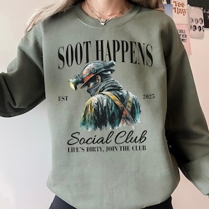 Funny Coal Miner Sweatshirt | Coal Mining Social Club | Coal Miner Gift | Support the Trades Sweatshirts | Underground Mining Crewneck