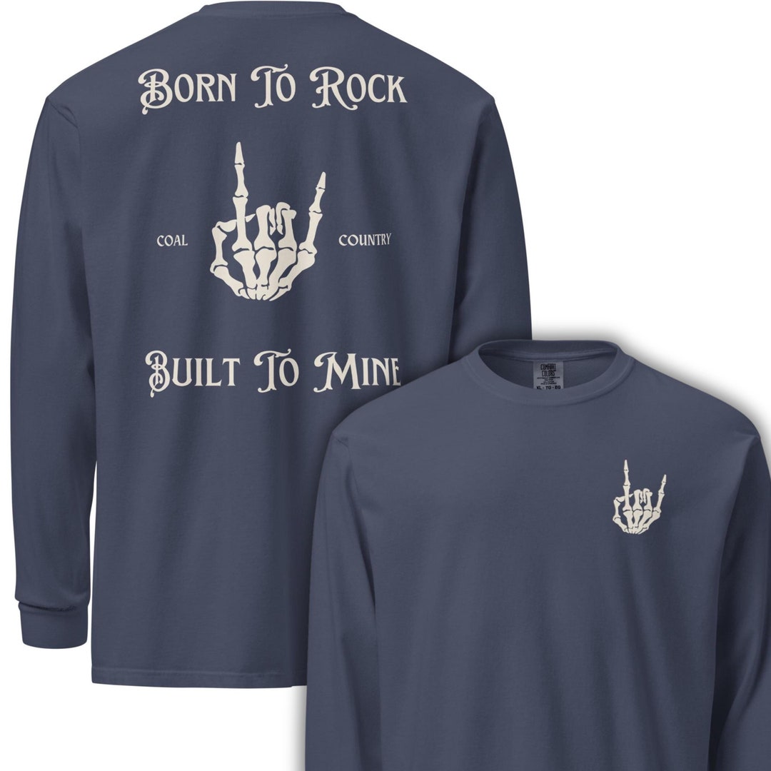 Coal Miner Shirt Skeleton Hand Shirt Comfort Colors® Long Sleeve Tshirt ...