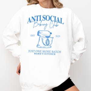 Baking Club Sweatshirt | Anti Social Baker Shirt | Personalized Baker Gifts | Comfort Colors Sweatshirts immagine 3