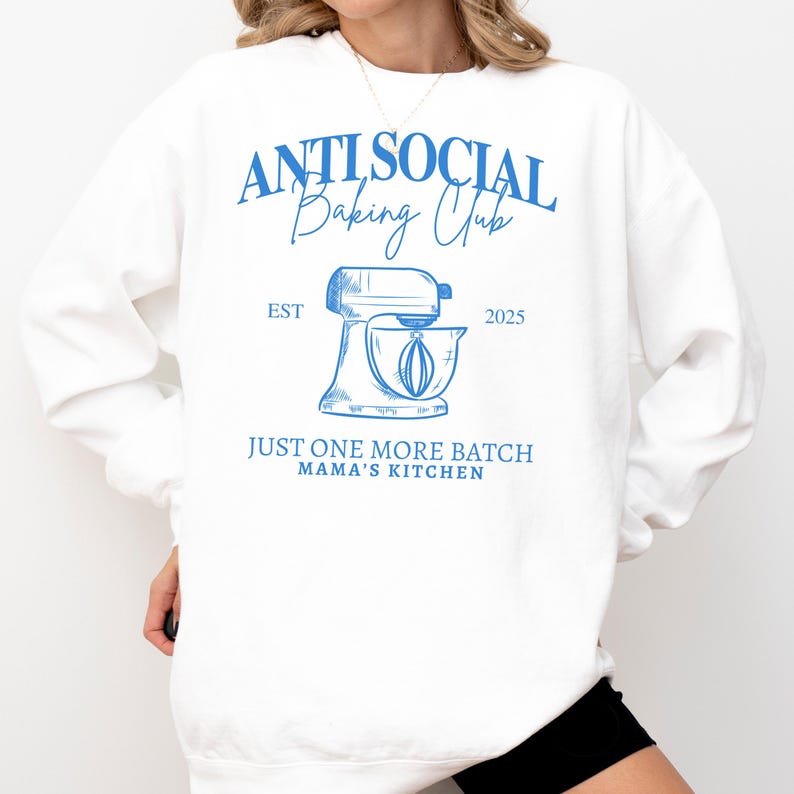 Baking Club Sweatshirt | Anti Social Baker Shirt | Personalized Baker Gifts | Comfort Colors Sweatshirts immagine 3
