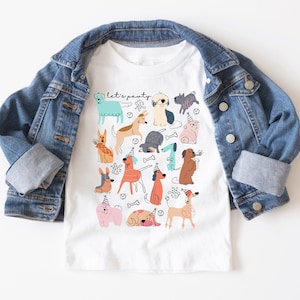 Party Dog Toddler Shirt | Dogs Shirt for Kid | Toddlers Doggie Shirts | Dogs Lover Gift | Animal Lover Tee | Different Dog Breed Shirt