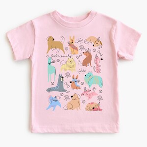 Dog Shirt for Kids | Toddler Party Shirts | Cute Puppy Shirt | Woof Toddler Tshirt | Dog Breeds Shirt | Dog Themed Kids Tee | 2T 3T 4T 5T