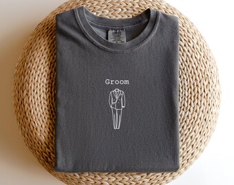 Minimalist Groom Bride | Future Groom Comfort Colors® | Groom To Be Tee | Engagement Gift | Mr | Bridal Party Shirts | Wedding Party Outfit