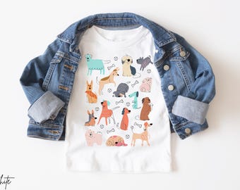Dog Shirt for Kids | Toddler Doggie Shirt | Cute Puppy Shirts | Dogs Lover Gift | Animal Lover Tee | Dog Breed Shirt | Kids Pet Owner Shirt