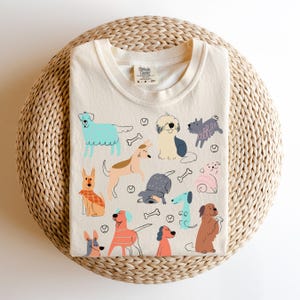 Comfort Colors® Colorful Dog Shirt | Funny Dog Tee | Dog Mom | Silly Doggie Shirt | Cute Puppy Shirts | Dogs Lover Gift | Dog Breed Shirt