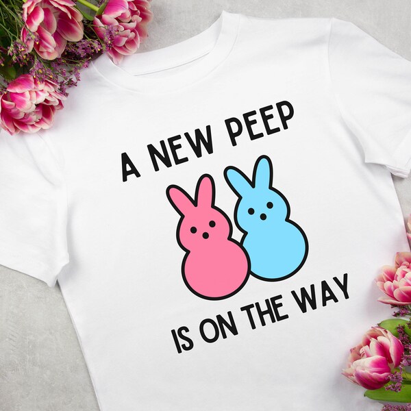 Pregnancy Announcement, Baby Announcement, A new Peep is on the way, Easter Pregnancy Shirt, Easter Gender Reveal, Easter Maternity Shirt