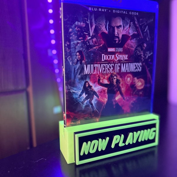 Interchangeable blue ray movie stands