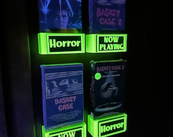 Pack of 2 Glow in the dark VHS wall mounts