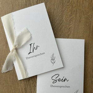 Eheversprechen Heft Büchlein - Papier 160g