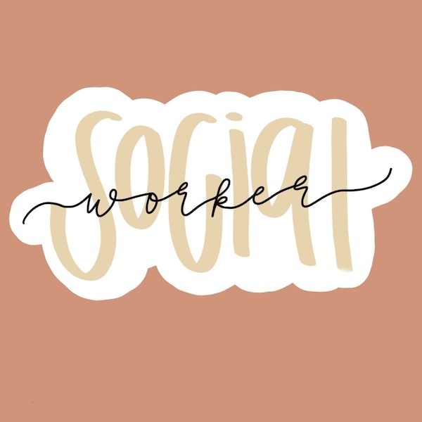 Social work 2 tone sticker