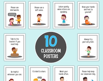Printable Classroom Rules Download PDF Daycare Rules Classroom Rules ...