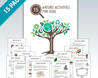 Nature Activity Pack: Outdoor Learning for Kids (PDF Printable)