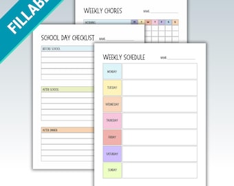 Tabla de tareas para niños editable: Lista de verificación imprimible diaria y semanal (Descarga PDF)