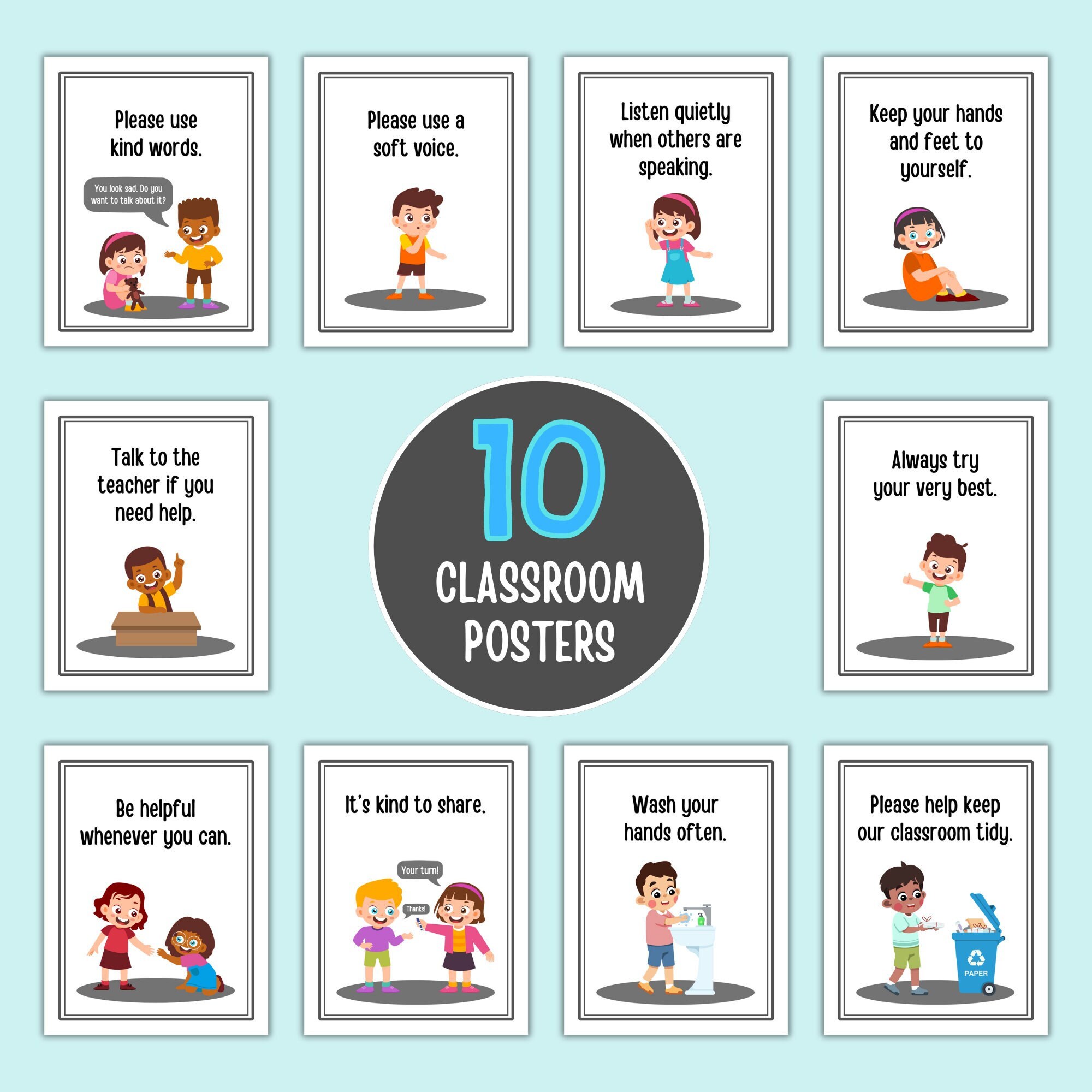 Printable classroom rules download pdf daycare rules classroom