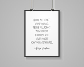 Maya Angelou Quote Print: Minimalist Wall Art (Digital Download)