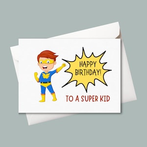 Printable Birthday Card For Kids | Boy's Birthday Card | Instant Download | Printable Greeting Card | Print at Home Digital Birthday Card