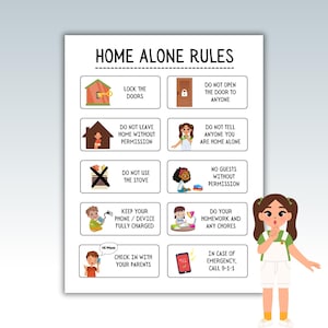 Reglas de la casa para niños: Guía de seguridad para niños (PDF descargable)