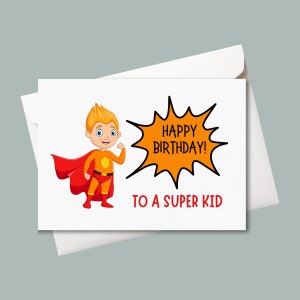 Carte d'anniversaire imprimable pour enfants | Carte d'anniversaire garçon | Téléchargement instantané | Carte de voeux imprimable | Carte d'anniversaire numérique à imprimer à la maison