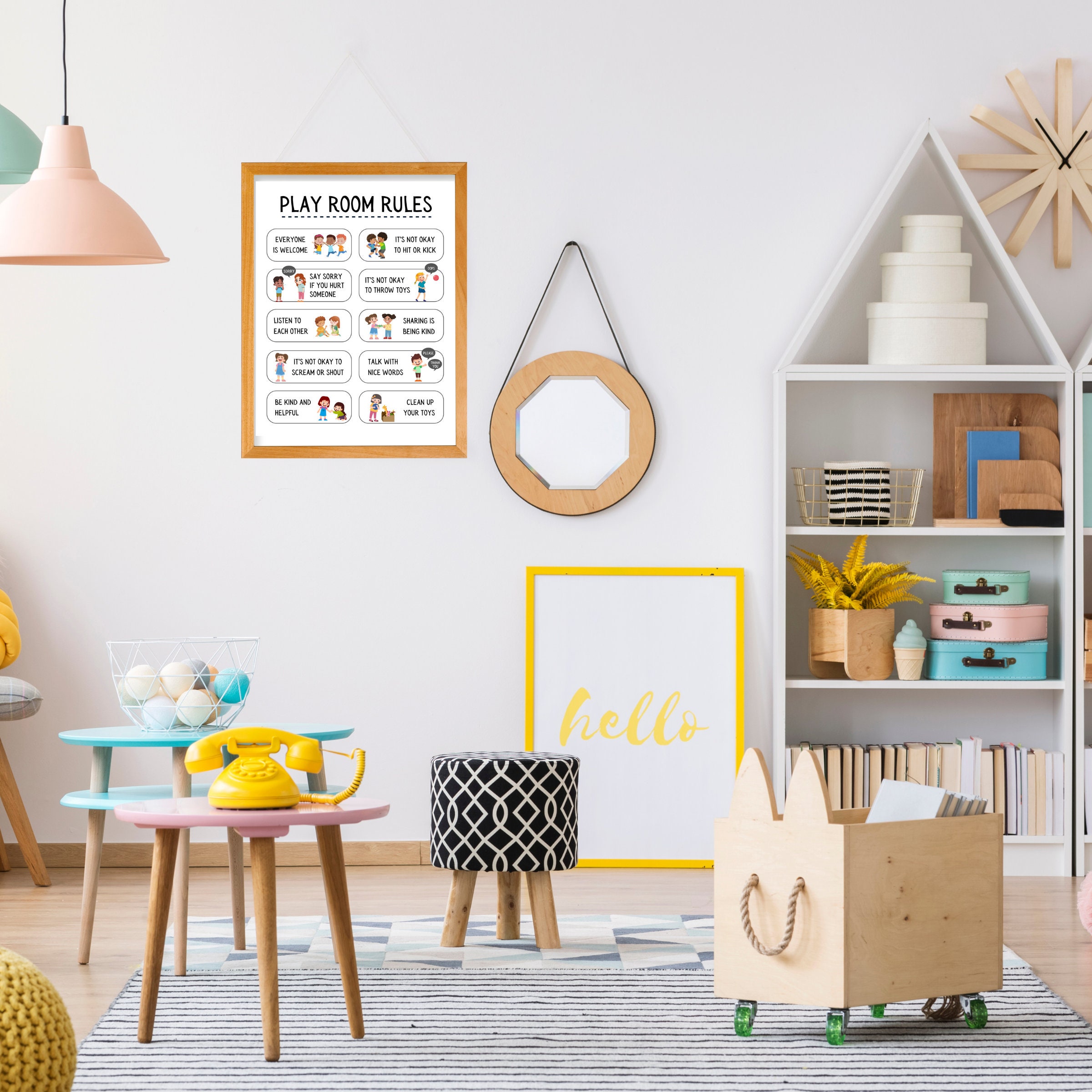 Playroom Rules Poster: Minimalist Kids Decor (digital Download) - Etsy