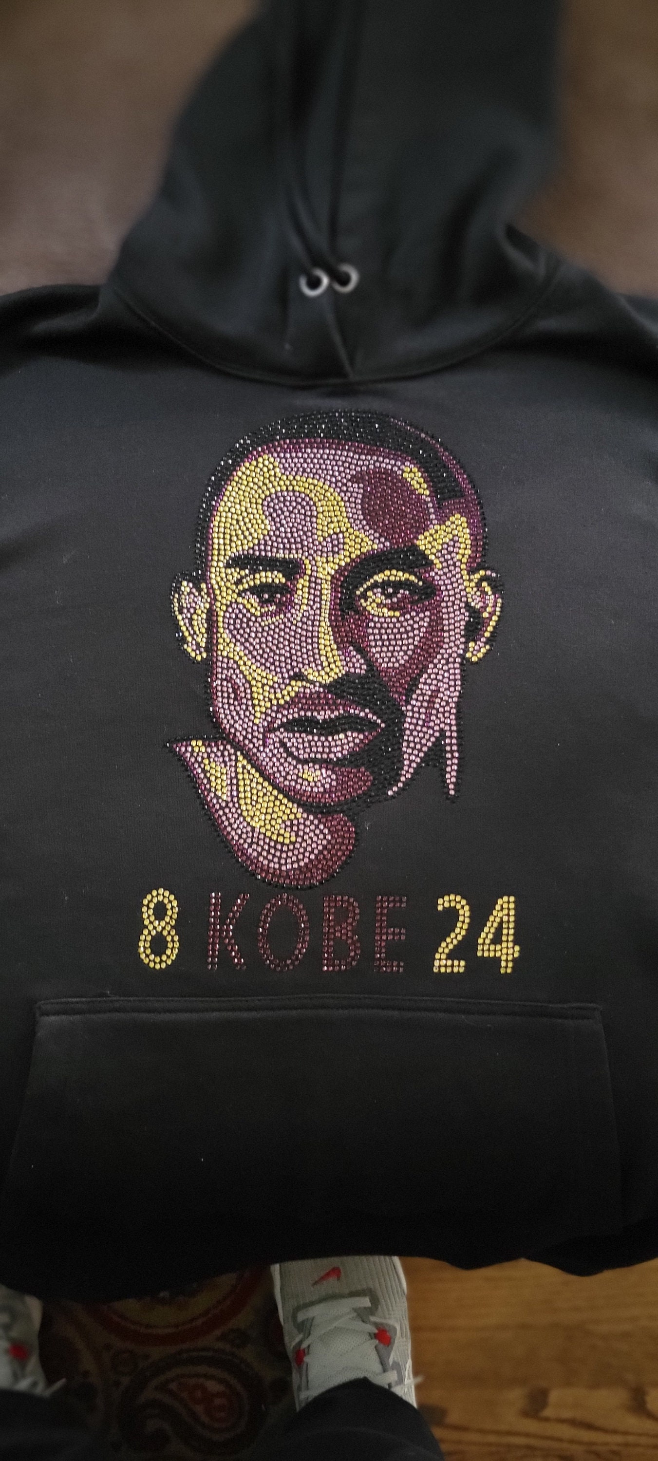Full Rhinestone Kobe Bryant Black Mamba Hoodie. Champion Hoodie Etsy UK