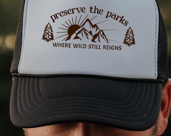 Protect Our Parks National Parks Resist Unisex Trucker Hat Hands Off Preserve the Parks Protest Hat Resistance Dad Hiking Hat Subtle FDT Hat