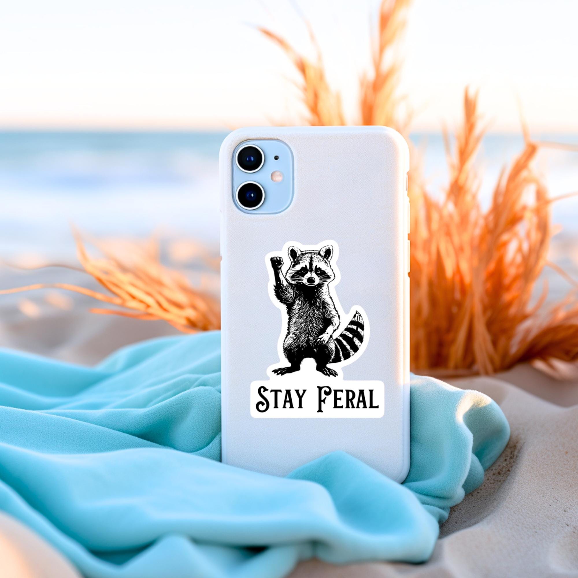 Stay Feral Sticker Raccoon Sticker PC Case Sticker Die Cut Vinyl Decal stay-feral-sticker-raccoon-sticker-pc-case-sticker-die-cut-vinyl-decal