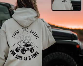 ATV Hoodie UTV Sweatshirt Outdoor Lover Shirt Girl Riding Quad Motorsports Lets Ride Bitches Offroad Fourwheeler Mud Redneck Plus Size