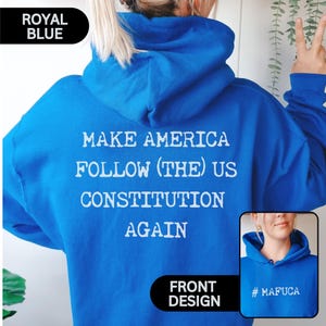 Not My President Feminist Sweatshirt Eat the Rich F the Patriarchy Were Not Going Back Antitrump Make America Follow The Constitution Again