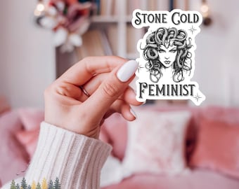 Stone Cold Feminist Sticker PC Case Sticker Die Cut Vinyl Decal Laptop & Water Bottle Sticker Are We Great Yet FDT Sarcastic Stickers