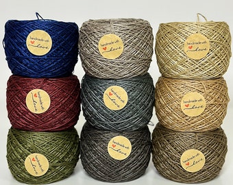 LINEN yarns, 50g, 150m, 164 yards, 9 colors, yarn from Italy, 100% ITALIAN LINEN yarn, yarn for knitting and crochet, natural yarn