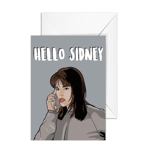 A6 Greeting Card "Hello Sidney" Card, Pop Culture Card for Horror Lover, Boyfriend, Girlfriend, Best Friend