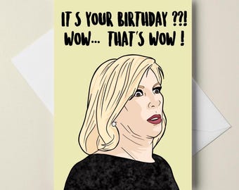 birthday card - ramona singer – real housewives of new york – RHONY – A6 greeting card - customizable