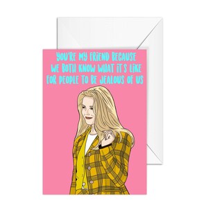 A6 Greeting Card  - Funny Card for Best Friend, Girlfriend, Boyfriend, Film Lovers - Pop Culture Card