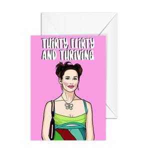 Tarjeta de cumpleaños A6 - Tarjeta de cultura pop, divertida para mejor amigo, novia, novio, chica.