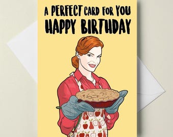 birthday card - bree van de kamp - A6 greeting card - customizable