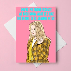 A6 Greeting Card - Funny Card for Best Friend, Girlfriend, Boyfriend, Film Lovers - Pop Culture Card