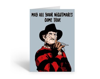 Freddy Krueger "May Your Nightmares Come True" Horror Movie card