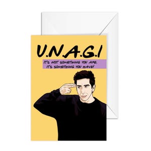 Biglietto d'auguri A6, Amici, Ross, Unagi, Biglietto di compleanno A6, Regalo divertente